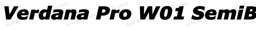 Verdana Pro W01 SemiBold Italic字体转换